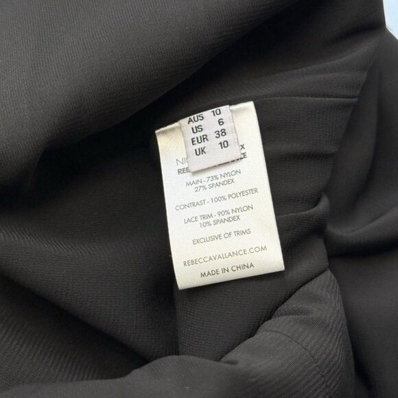 🆕 REBECCA VALLANCE 🧿 NWOT x Nicky Hilton Diana Black Bow Sequin Mini, Sz US 6 - Picture 15 of 16